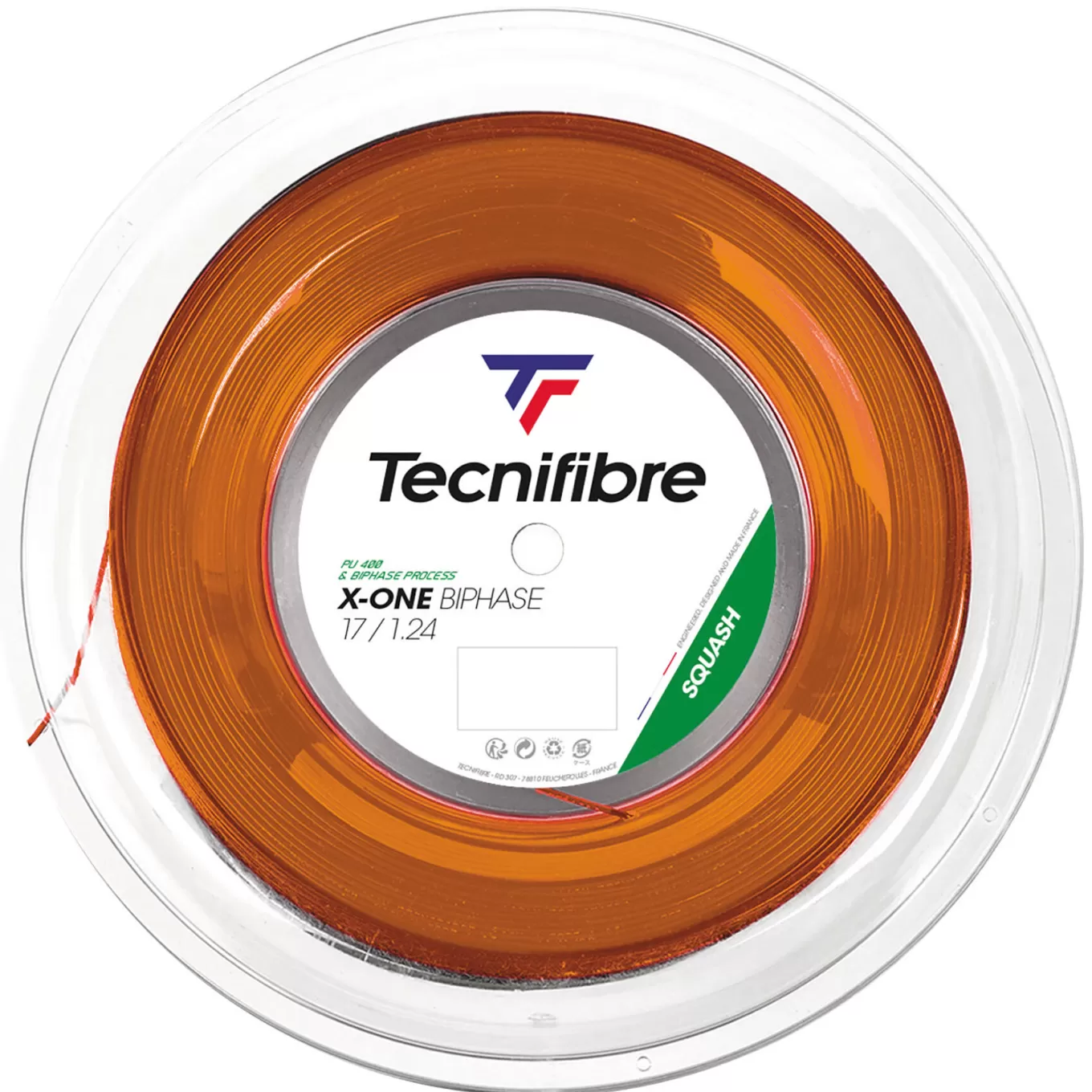 Clearance Tecnifibre BOBINE X-ONE BIPHASE SQUASH ORANGE