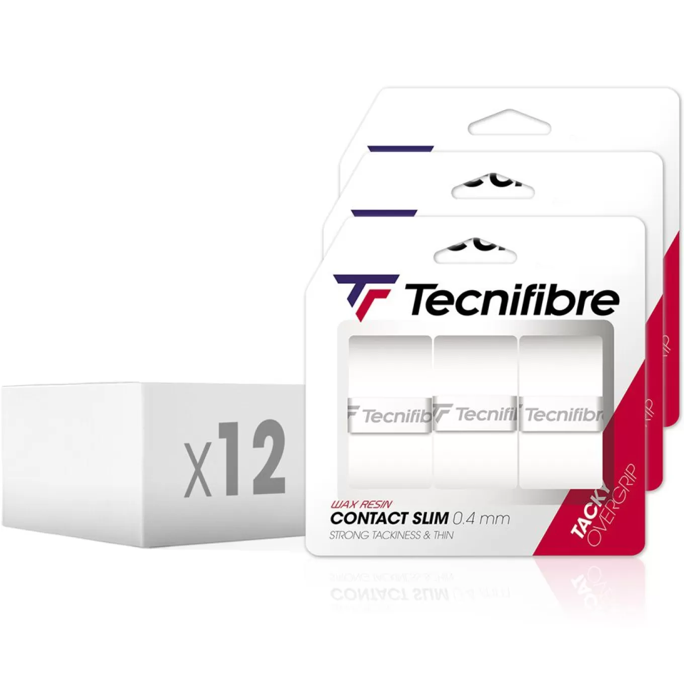 Cheap Tecnifibre CONTACT SLIM BLANCO (box of 12 )