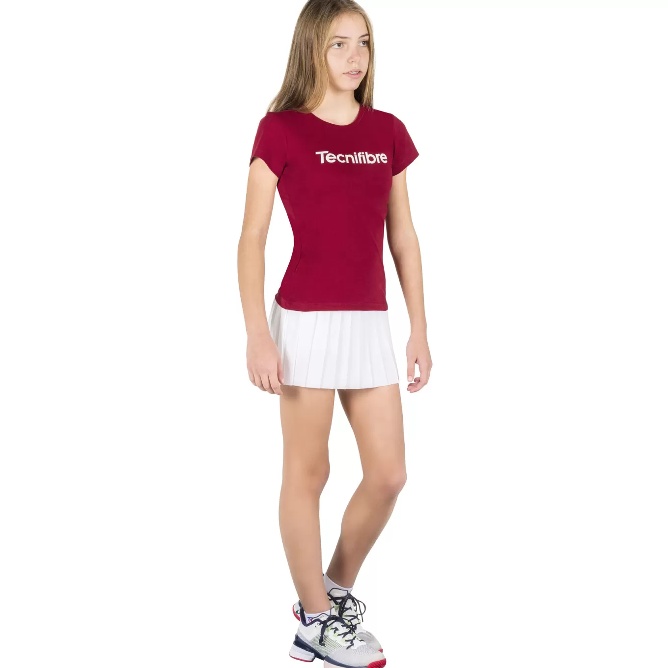 Shop Tecnifibre W. TEAM COTTON TEE CARDINAL JUNIOR