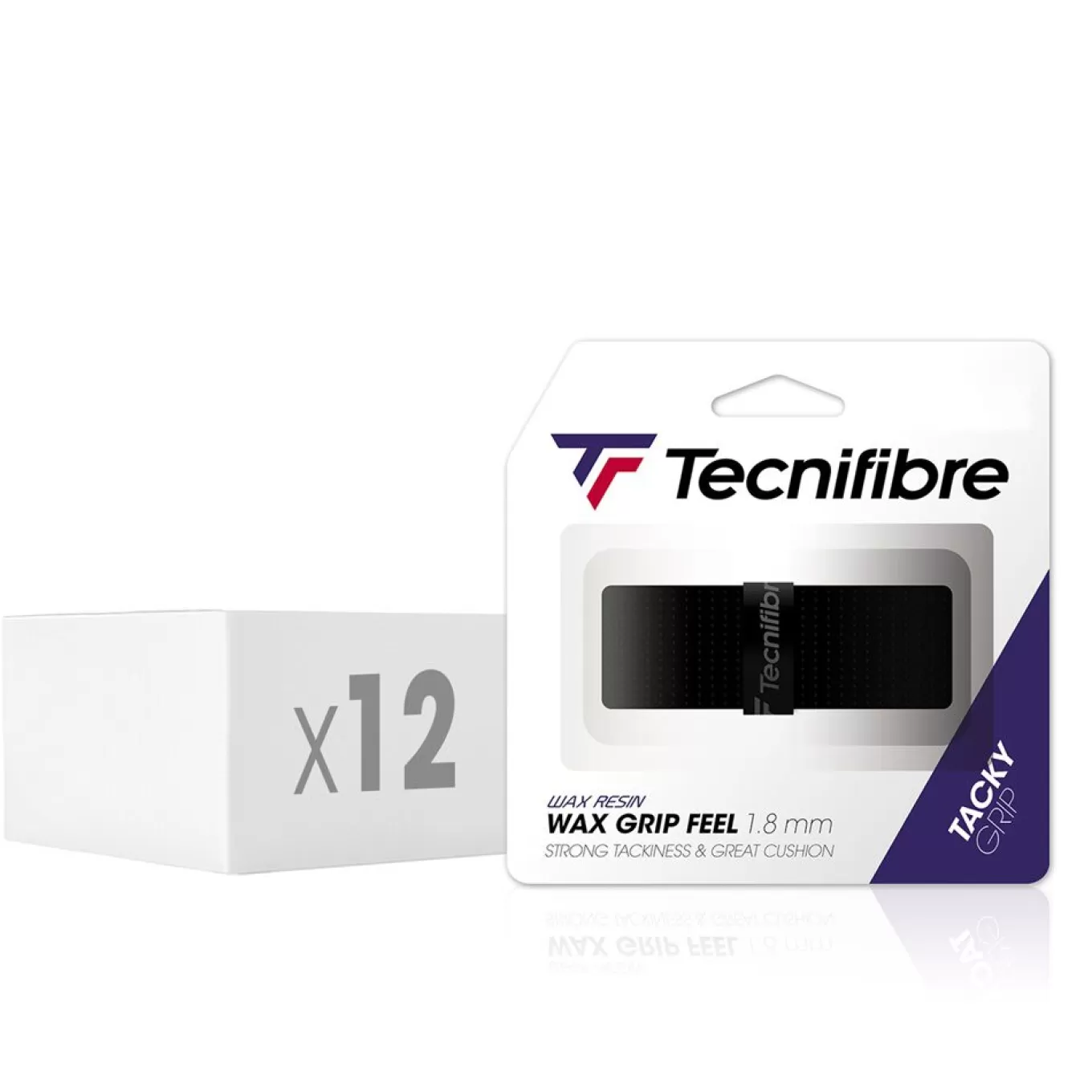 New Tecnifibre WAX FEEL GRIP BLACK (box of 12)